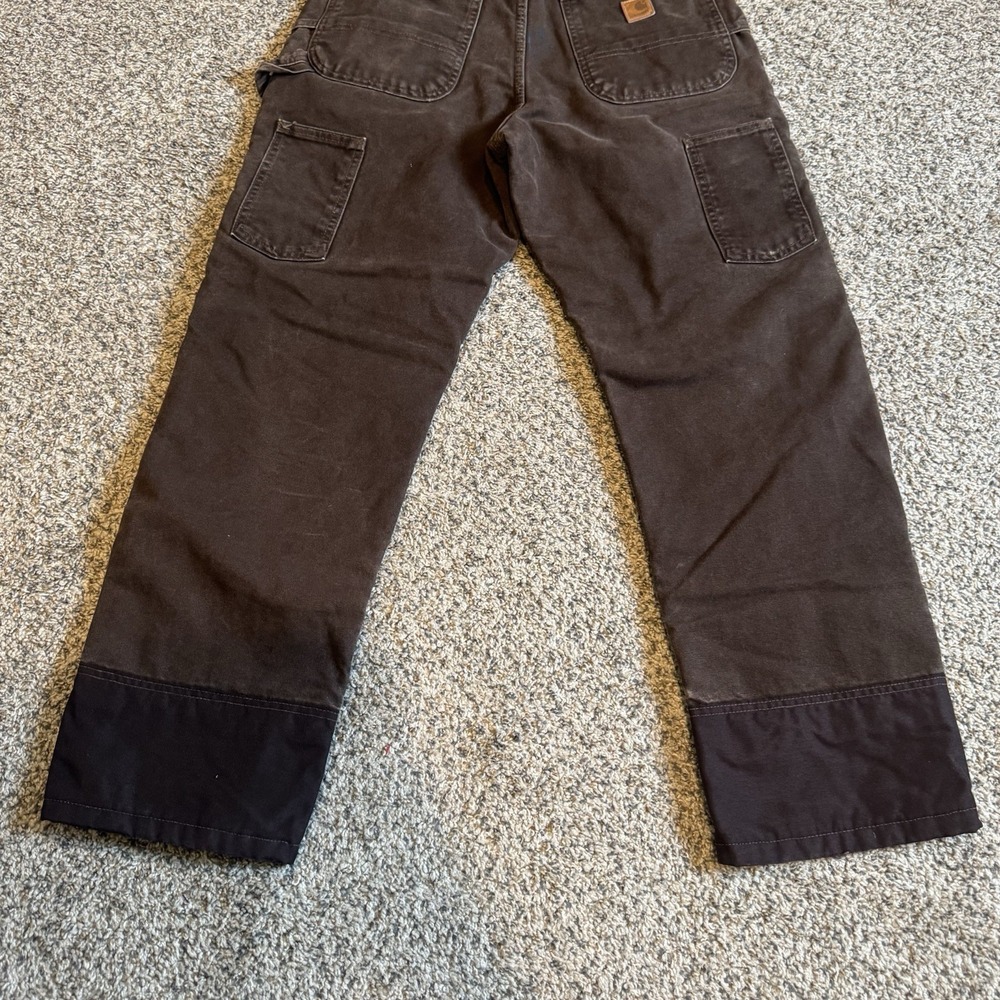 Vintage Carhartt B194 DKB Quilt-Lined Double Knee Duck Canvas Work Pants 32x32 - Picture 8 of 12